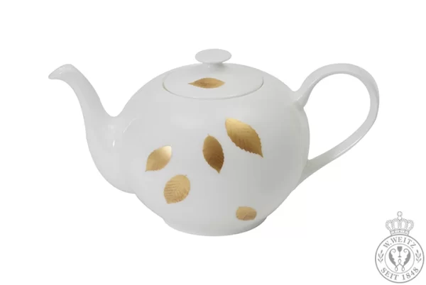 Teekannen Dibbern Gold Leaf Teekanne Rund 1,30ltr. 1