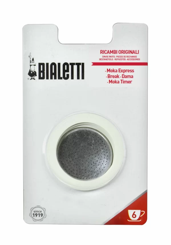Bialetti Italien 3 Ersatzdichtungen + 1 Filter Für 6 Tassen 800004 1