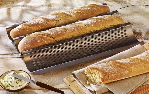 Brotbackzubehör RBV Birkmann Laib & Seele Baguetteblech 38,5x28cm 4