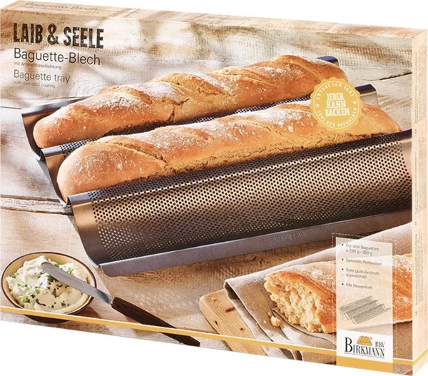 Brotbackzubehör RBV Birkmann Laib & Seele Baguetteblech 38,5x28cm 5
