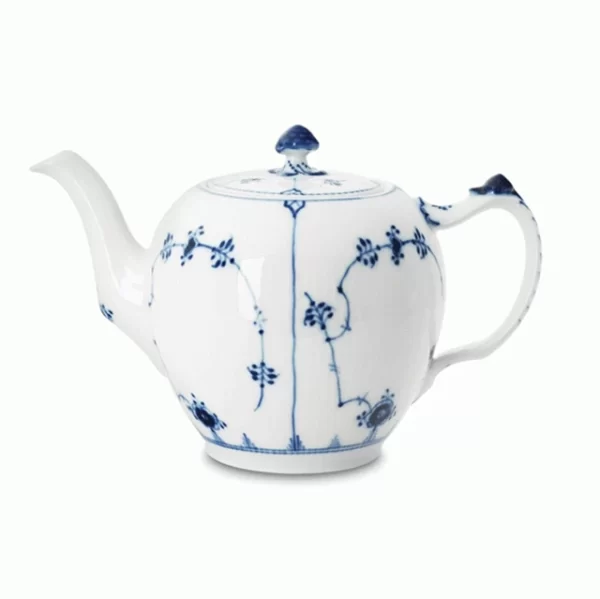 Teekannen Royal Copenhagen Musselmalet Gerippt Teekanne 1,0ltr. 1101141 1