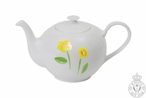 Teekannen Dibbern Impression Blume Gelb Teekanne Rund 1,30ltr. 1