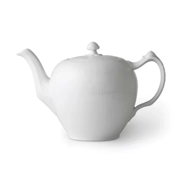 Teekannen Royal Copenhagen Weiß Gerippt Teekanne 1,0ltr. 2408141 1