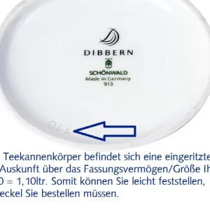 Teekannen Dibbern Solid Color Bernstein Deckel Für Teekanne 1,10ltr. 8