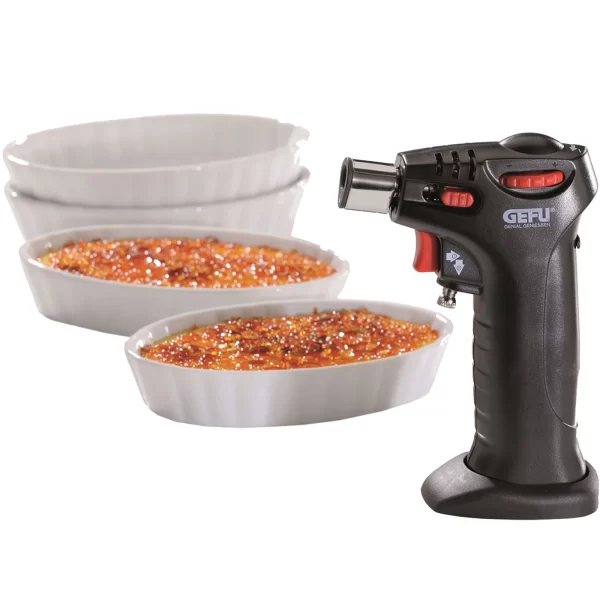 GEFU_AKTION Crème Brûlée Set CARMELLO 7tlg. Schalen + Brenner 1