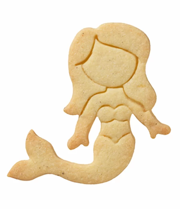 Keksausstecher RBV Birkmann Ausstecher Meerjungfrau Schwimmend 9,0cm Edelstahl L 3