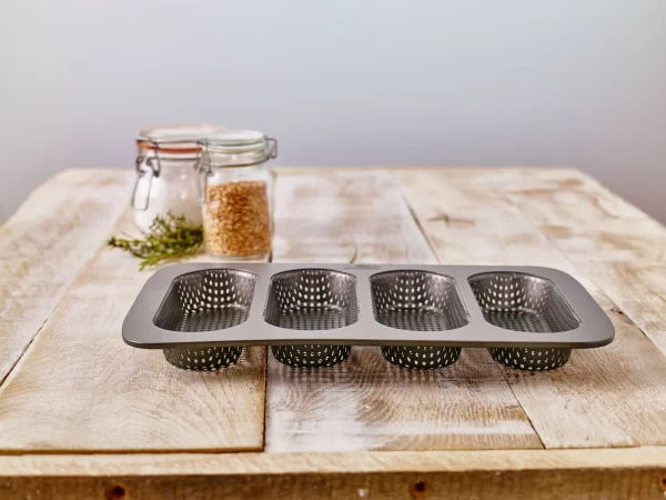 Brotbackzubehör RBV Birkmann Laib & Seele Mini-Baguetteblech Für 4 Stück 6