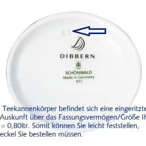 Teekannen Dibbern Solid Color Khaki Deckel Für Teekanne 1,10ltr. 8