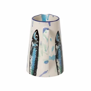 Vista Portuguese Wet Painting Krug S 15cm Konisch Fische 8