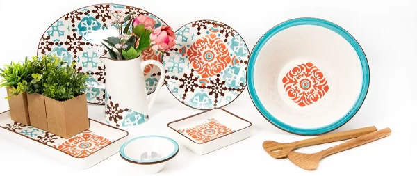 Vista Portuguese Mosaic New Coral Krug S Mini 15cm Konisch 5
