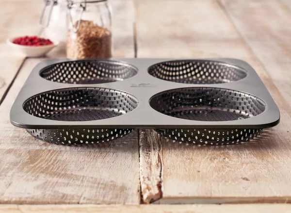 Brotbackzubehör RBV Birkmann Laib & Seele Burger Brötchen 4-fach 28x28x2,8cm 4