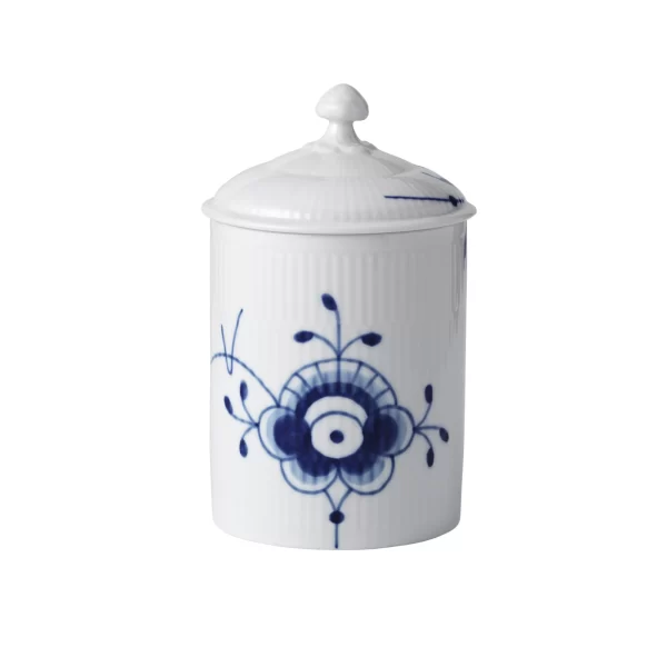 Royal Copenhagen Mega Blau Gerippt Dose Mit Deckel 16cm 1