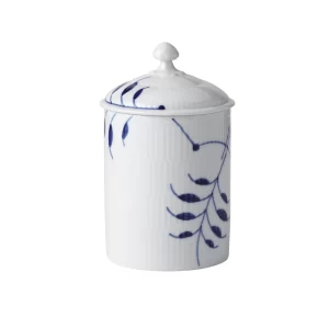 Royal Copenhagen Mega Blau Gerippt Dose Mit Deckel 16cm 7
