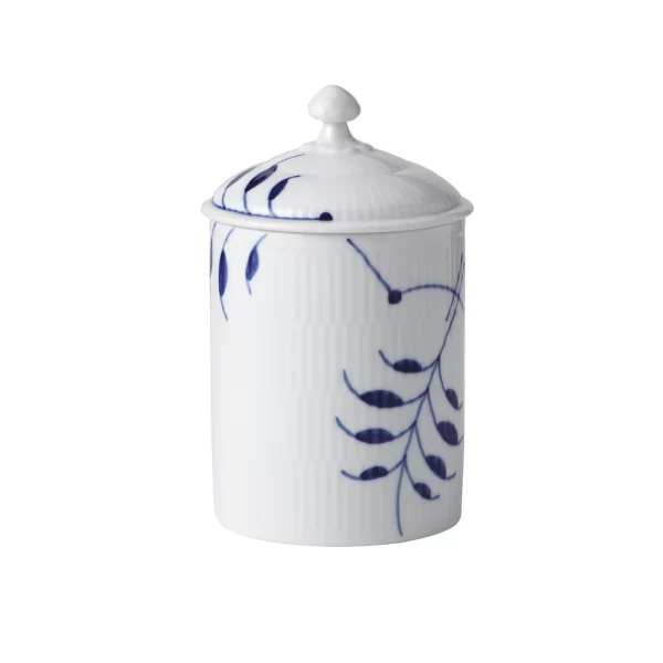 Royal Copenhagen Mega Blau Gerippt Dose Mit Deckel 16cm 3