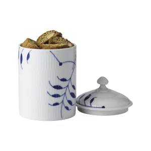 Royal Copenhagen Mega Blau Gerippt Dose Mit Deckel 16cm 9