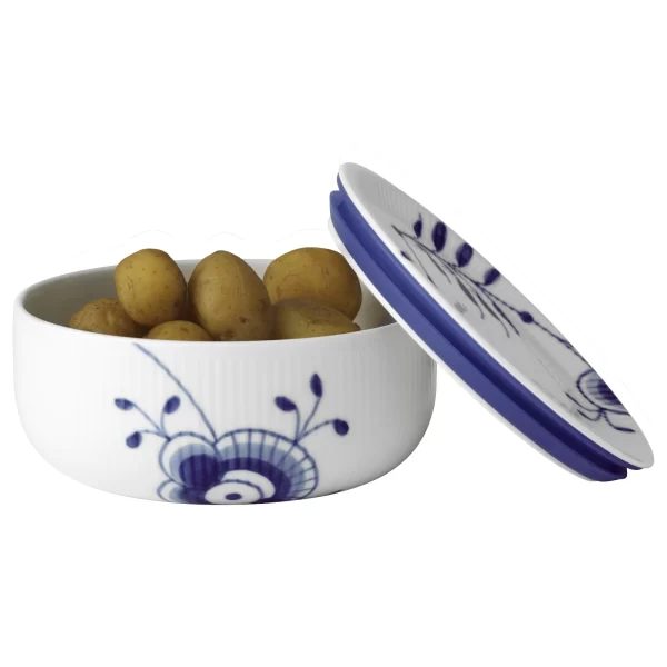 Royal Copenhagen Mega Blau Gerippt Vorratsdose 0,75ltr. 3