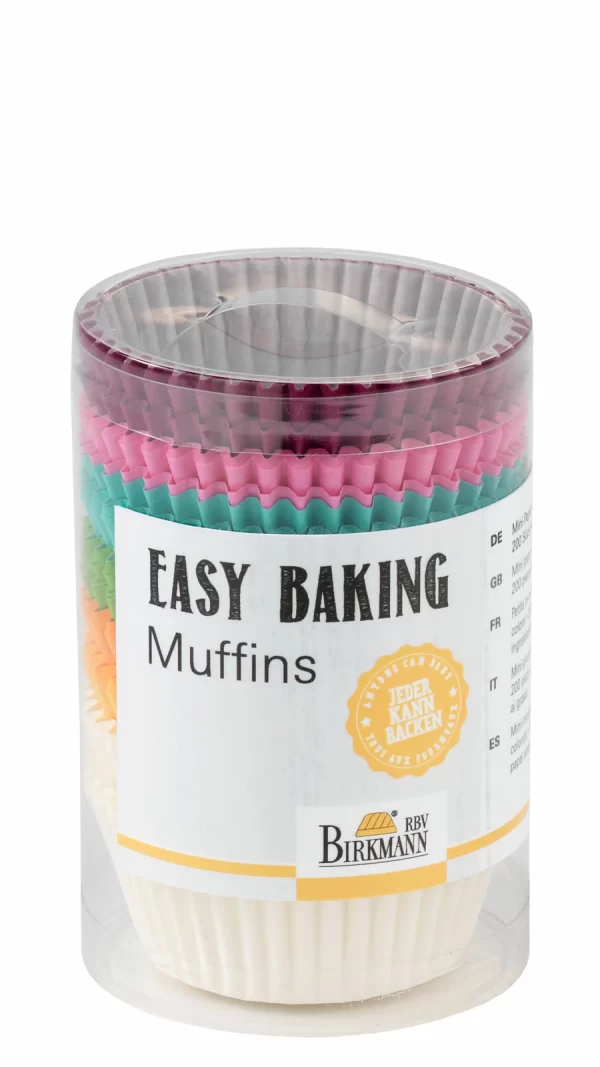 Noch Mehr Backzubehör RBV Birkmann Easy Baking Muffin-Papierbackförmchen Ø 7cm Bunt 1