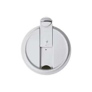 Porzellanbecher Dibbern Bone China Weiß Coffee-To-Go Becher Mit Taupe Farbener Lederbanderole 6
