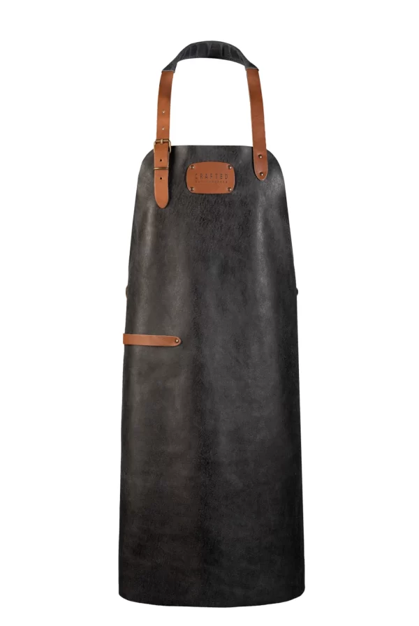Grillen Crafted Leather Rustic Leather Schürze Schwarz 1