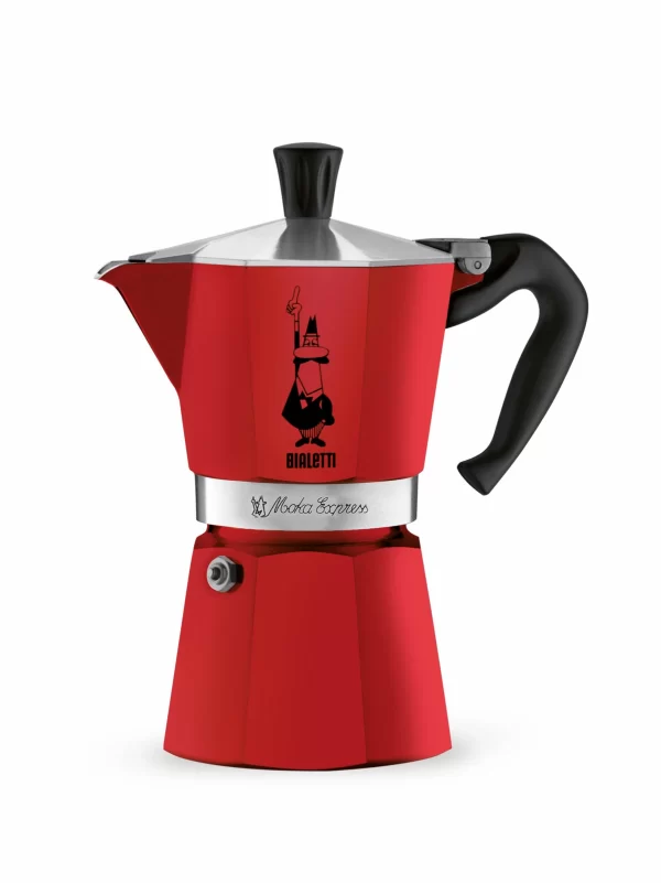 Bialetti Italien Moka Express Color Espressokocher Red 6 Tassen 1