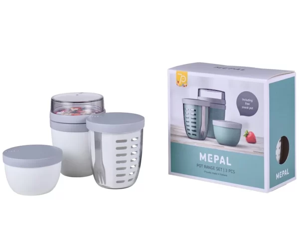 Lunchpots Mepal Jubiläums-Set Pot-Range Ellipse Weiß 3tlg. 1