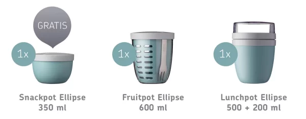 Lunchpots Mepal Jubiläums-Set Pot-Range Ellipse Weiß 3tlg. 4