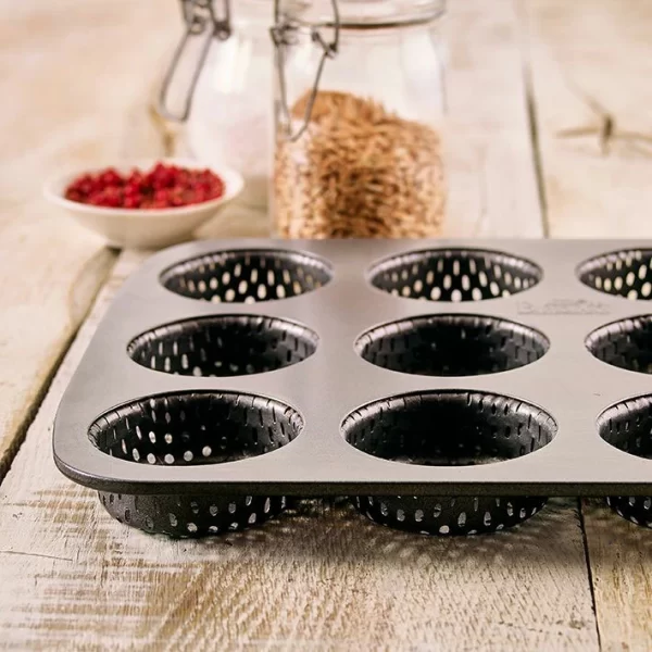 Brotbackzubehör RBV Birkmann Laib & Seele Mini-Burger Brötchen Blech 12-fach 4