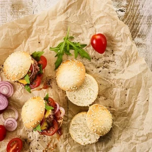 Brotbackzubehör RBV Birkmann Laib & Seele Mini-Burger Brötchen Blech 12-fach 8