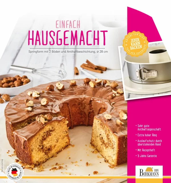 Springformen RBV Birkmann Einfach Hausgemacht Springform 2 Böden 28cm 3