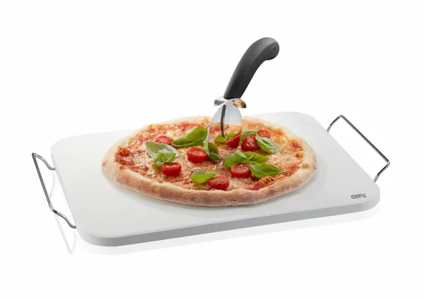 Noch Mehr Backzubehör Gefu Pizzastein Mit Gestell + Pizzaschneider+ -schieber Set 3