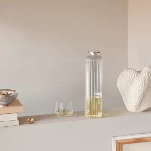 Karaffen Georg Jensen Bernadotte Karaffe Mit Deckel 1,10ltr. Glas/ Edelstahl 6