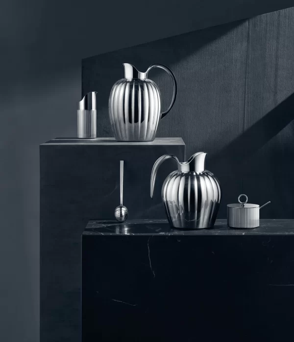 Isolierkannen Georg Jensen Bernadotte Thermoskanne/Druckknopf 0,8ltr. New Gen 3