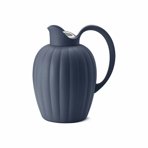 Isolierkannen Georg Jensen Bernadotte Thermoskanne/Druckknopf 1,0ltr. Blau 1