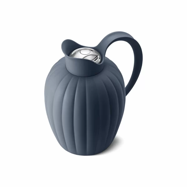 Isolierkannen Georg Jensen Bernadotte Thermoskanne/Druckknopf 1,0ltr. Blau 3