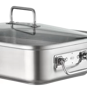 Rösle Expertiso Bräter 38x28cm Rechteckig Mit Deckel Edelstahl 8
