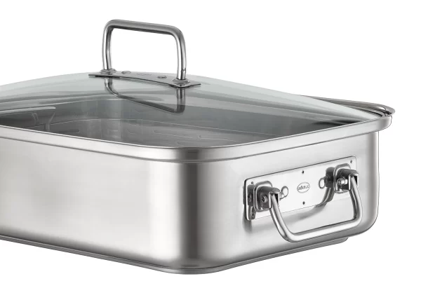 Rösle Expertiso Bräter 38x28cm Rechteckig Mit Deckel Edelstahl 3
